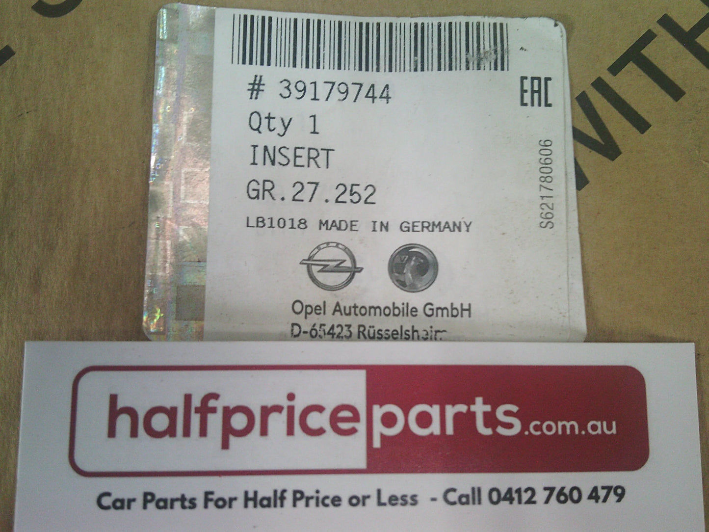 Holden ZB Commodore RS/RS-V/VXR Genuine Right Hand Front Side Fog Light Bezel (Factory Black) New Part
