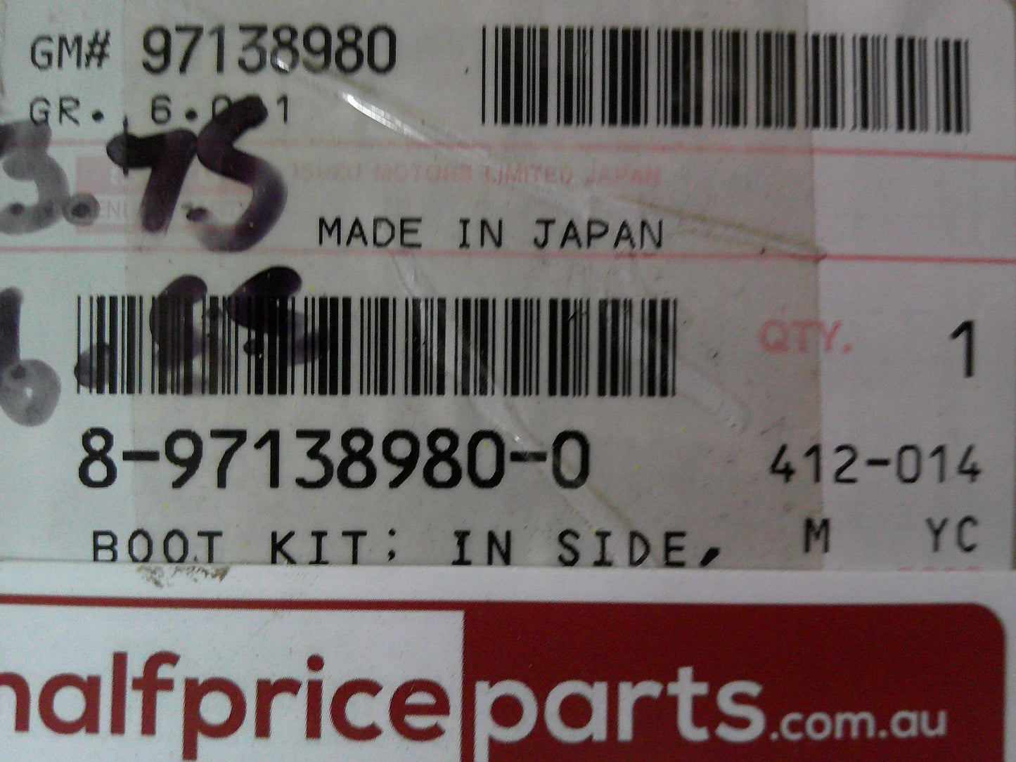 Holden TF Rodeo Genuine Front Inner CV Boot Kit New Part