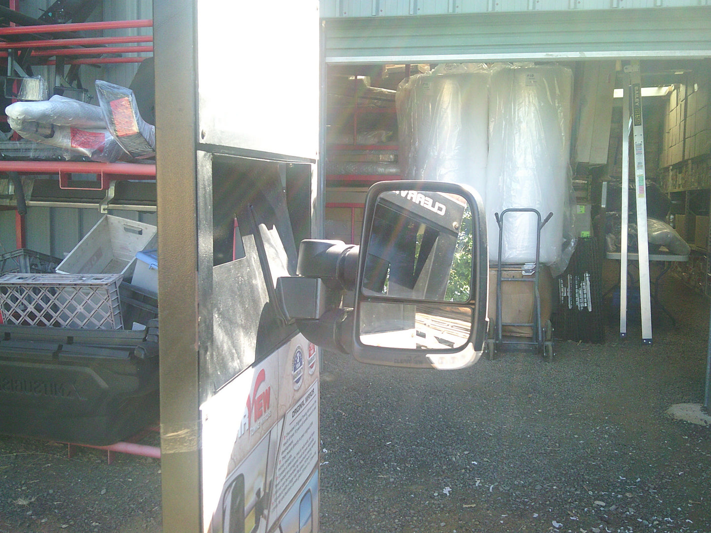 Clearview Advertising Stand With Mirror Attached Came Out Of Parts Department (Mirror Unused)Used Part