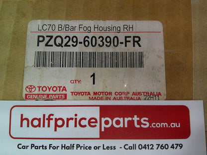 Toyota LC70 Series Landcruiser Genuine Right Hand Fog Light Bull Bar Fog Light Bezel Black New Part