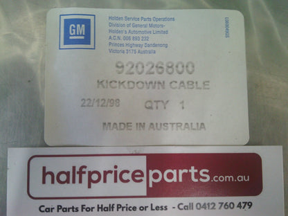 Holden JE Camira Genuine Kick Down Cable New Part