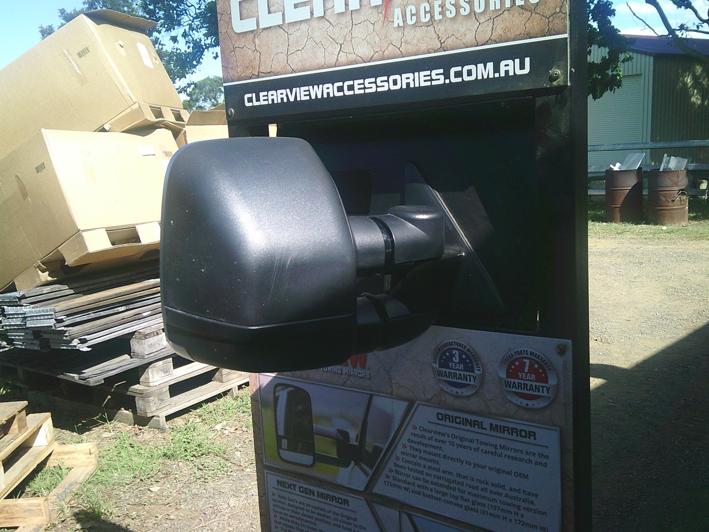 Clearview Advertising Stand With Mirror Attached Came Out Of Parts Department (Mirror Unused)Used Part