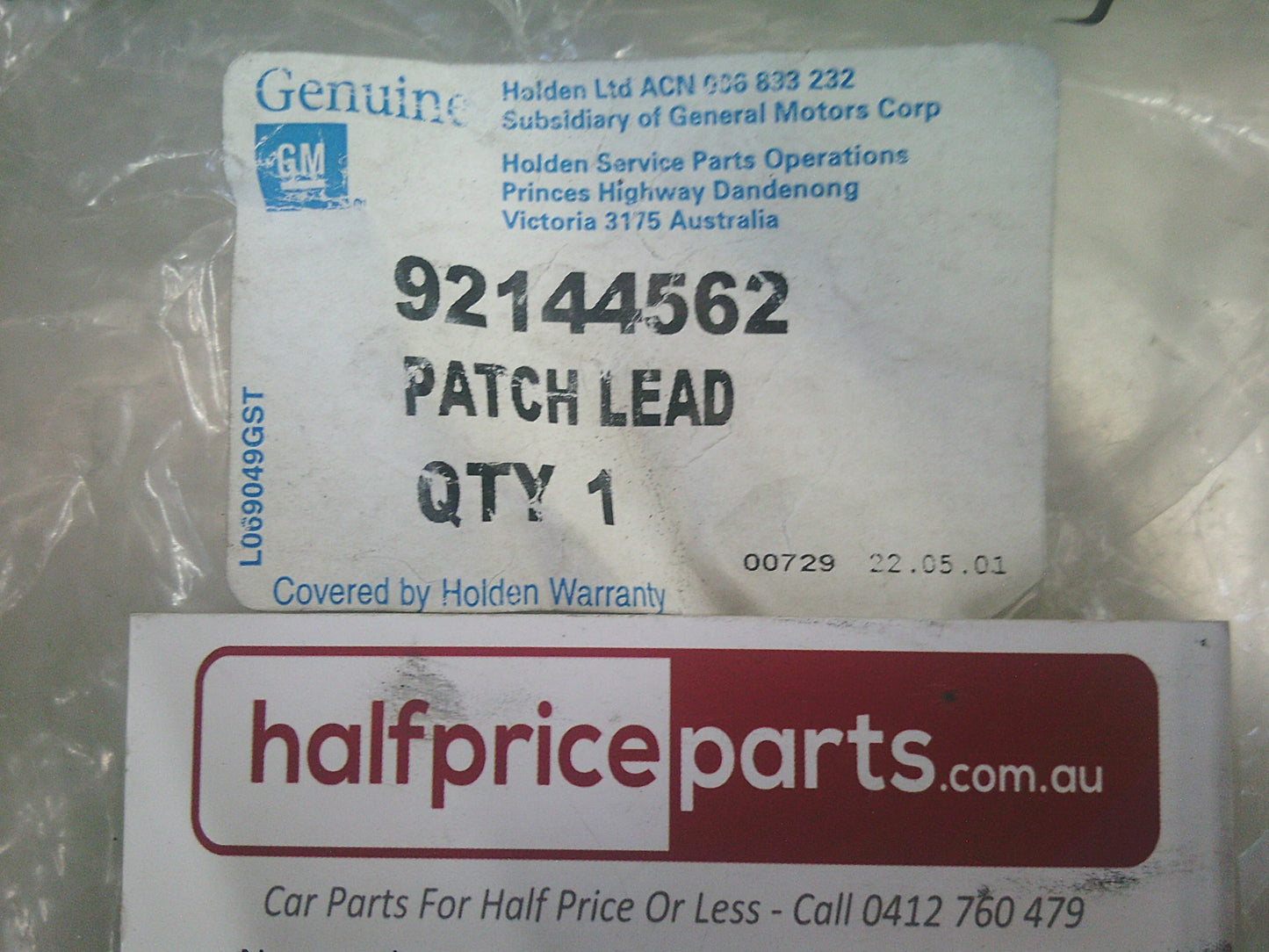 Holden VP Commodore Genuine Patch Lead - New Part