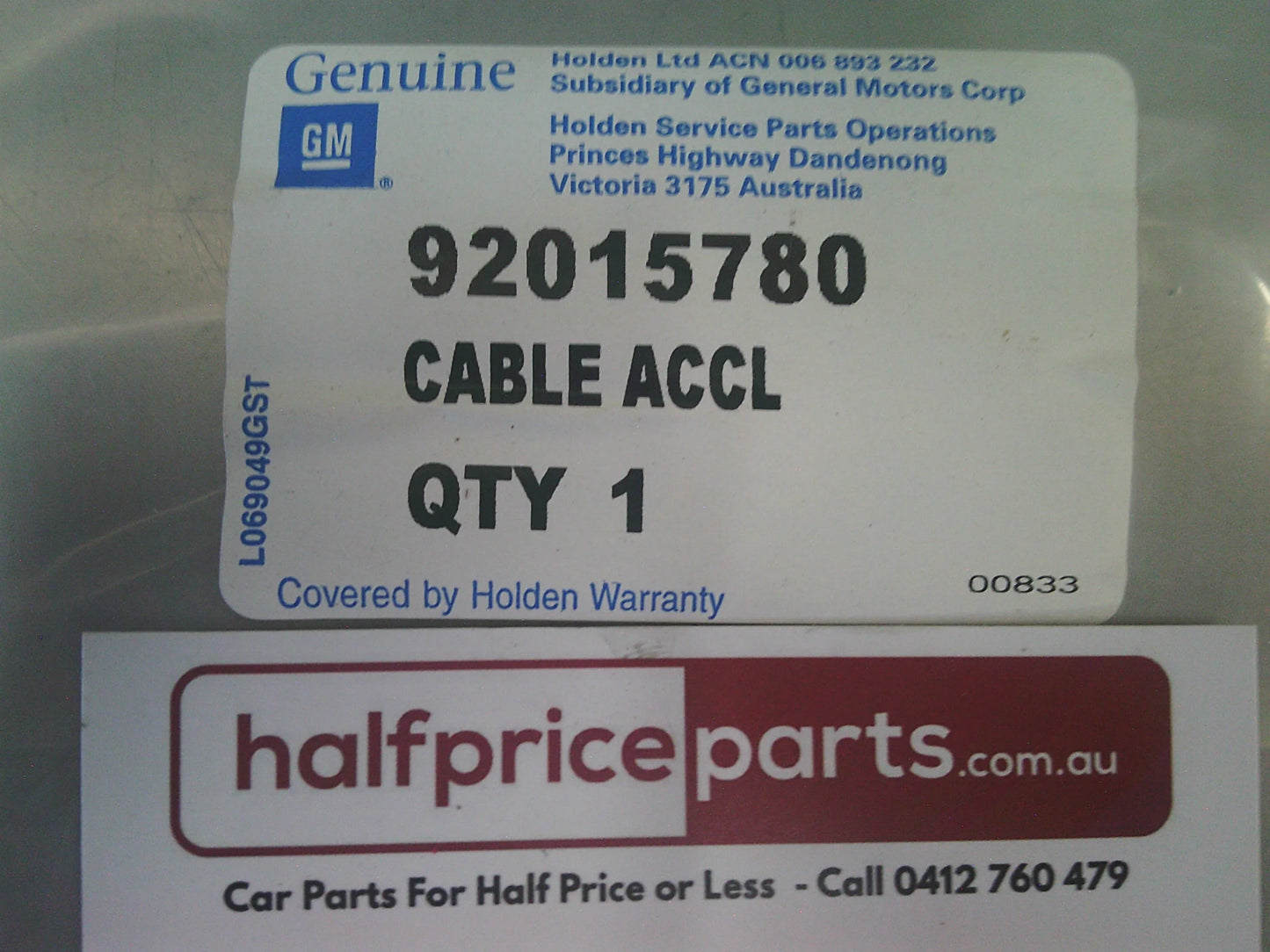 Holden JB/JD Camira 1.6Ltr Genuine Accelerator Throttle Cable New Part