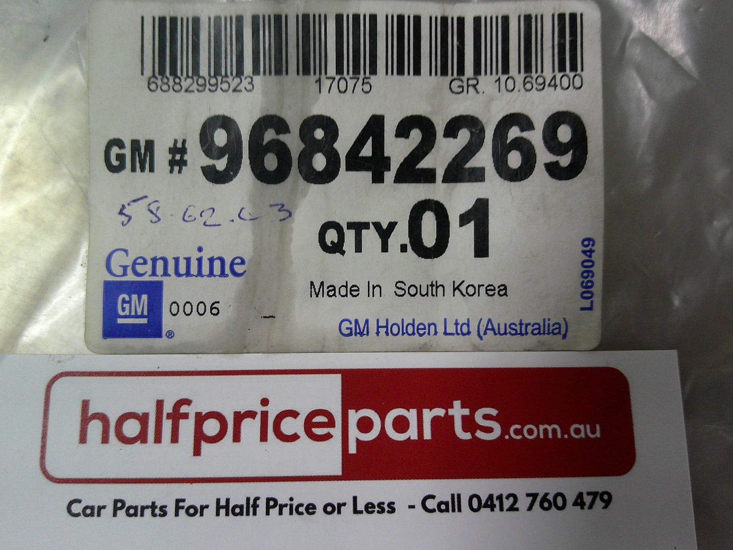 Holden JH Cruse Genuine Left Hand Rear Door Weather Strip New Part