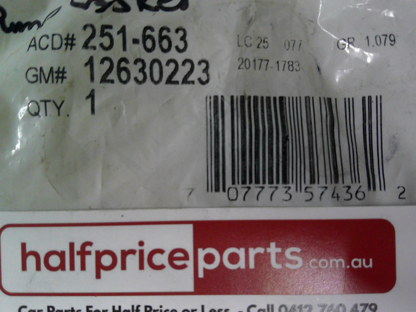 Holden VT/VX/VY/VZ/VE/VF Commodore/WM/WN Caprice Genuine V8 Water Pump Gasket New Part