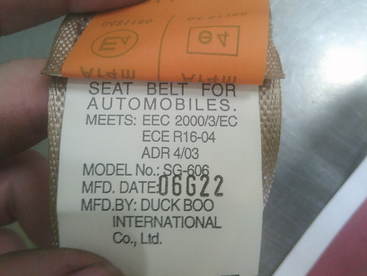 Holden Epica Right Rear Safety Belt New Part