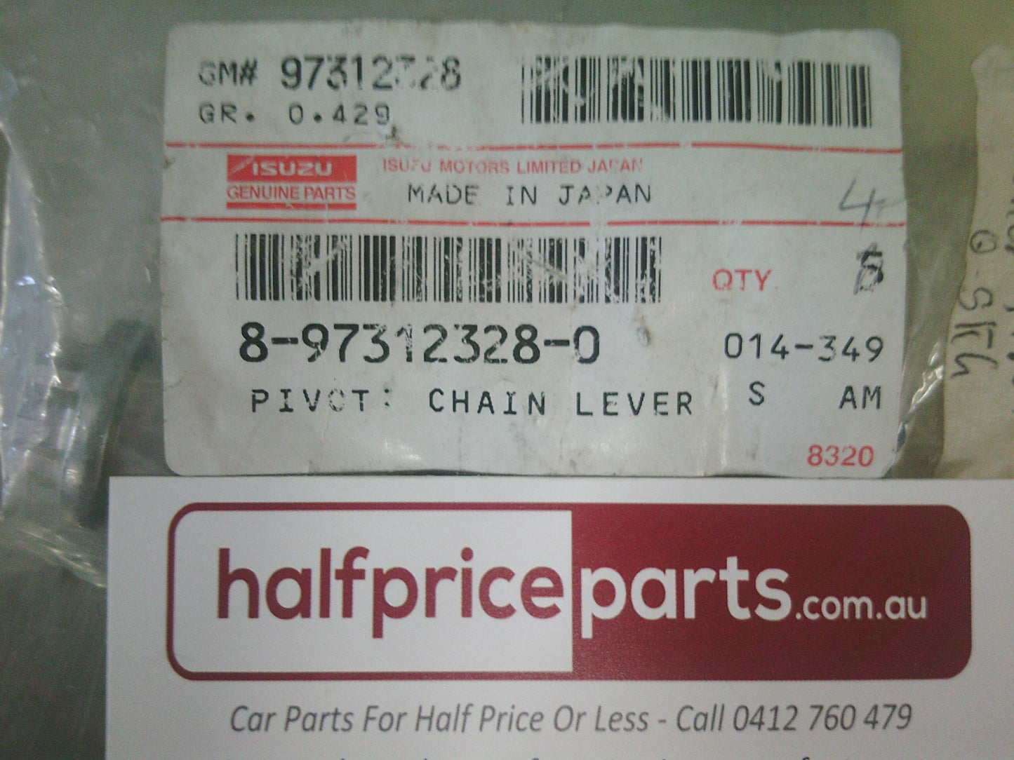 Isuzu D-Max / Holden RC Colorado Genuine Timing Chain Tensioner Pivot - New Part