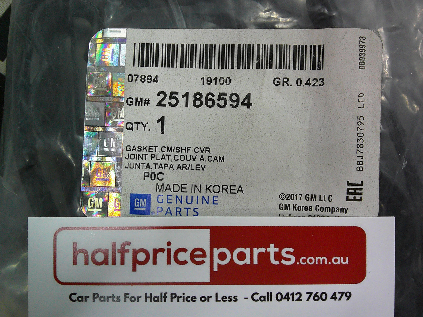Holden CG Captiva Genuine Cam Shaft Cover Gasket New Part