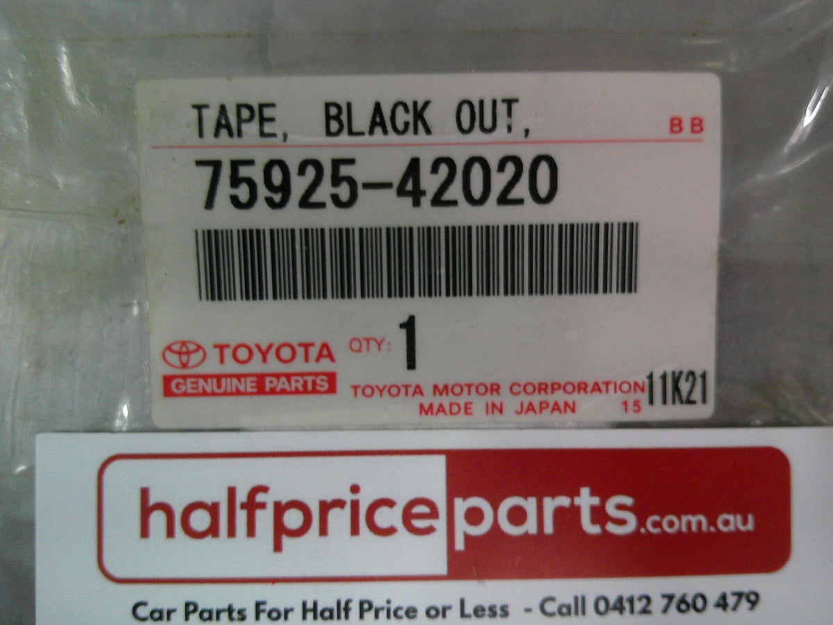Toyota Rav4 Genuine Right Hand No.3 Black Out Tape New Part