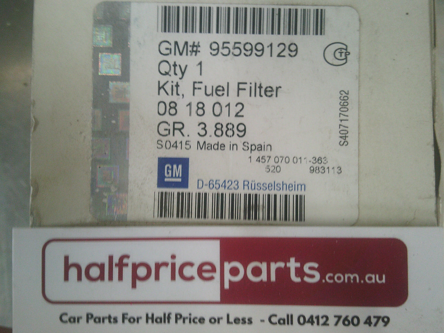 Holden AH Astra Genuine Diesel Fuel Filter New Part
