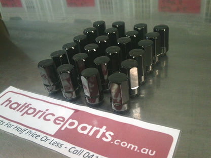 Holden GM Silverado 1500 4WD Genuine Wheel Nut Set 24 Pack (Escalade Gloss Black) New Part