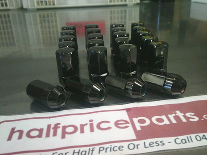 Holden GM Silverado 1500 4WD Genuine Wheel Nut Set 24 Pack (Escalade Gloss Black) New Part