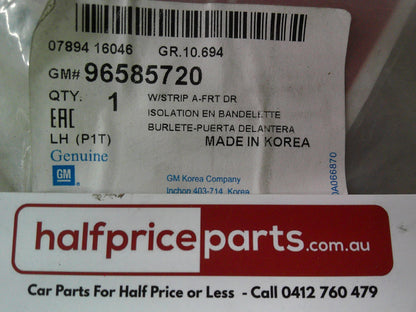Holden TK Barina Genuine Left Hand Front Door Weather Strip New Part