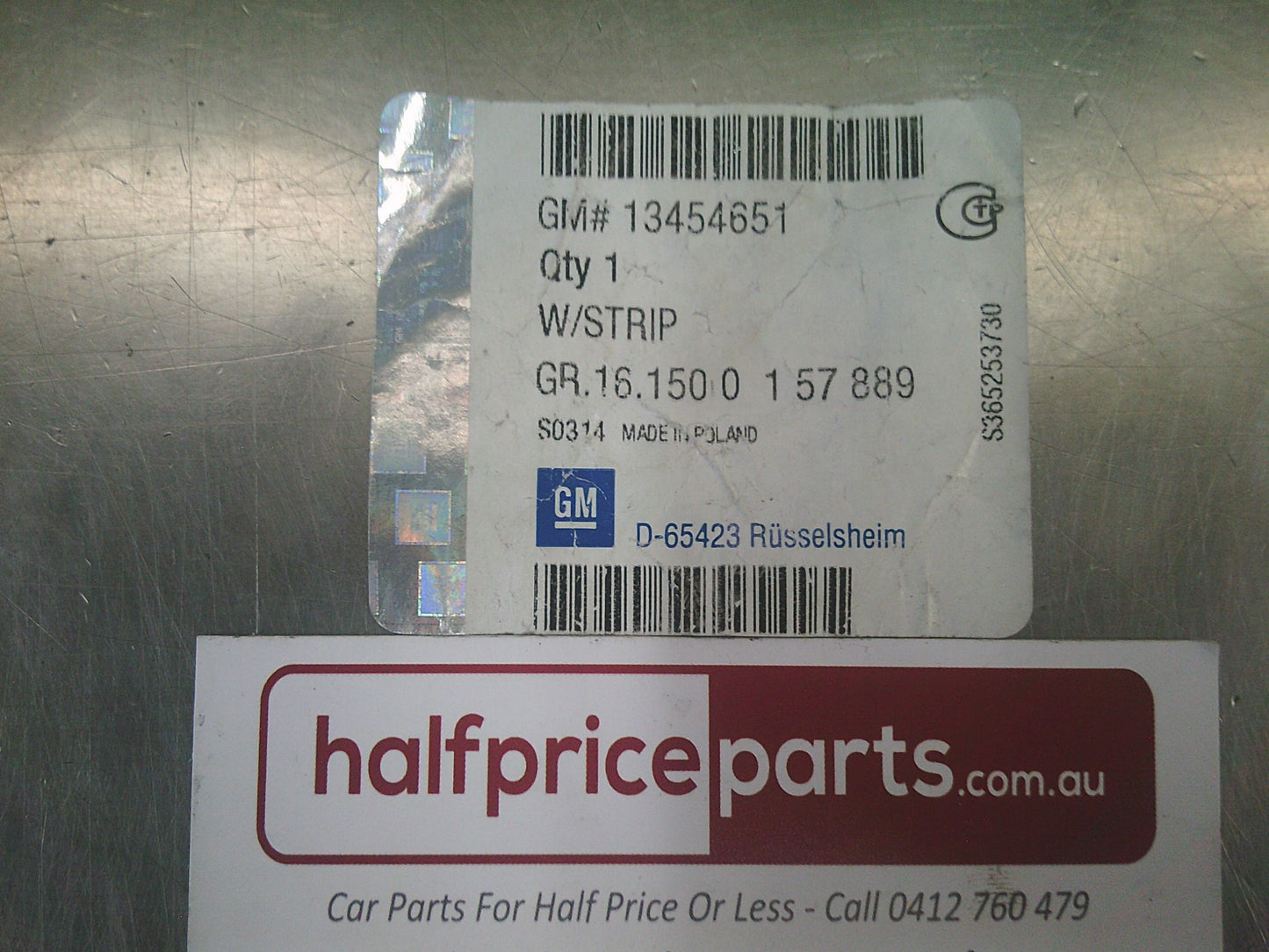 Holden Insignia Genuine Left Hand Rear Door Weather Strip - New Part