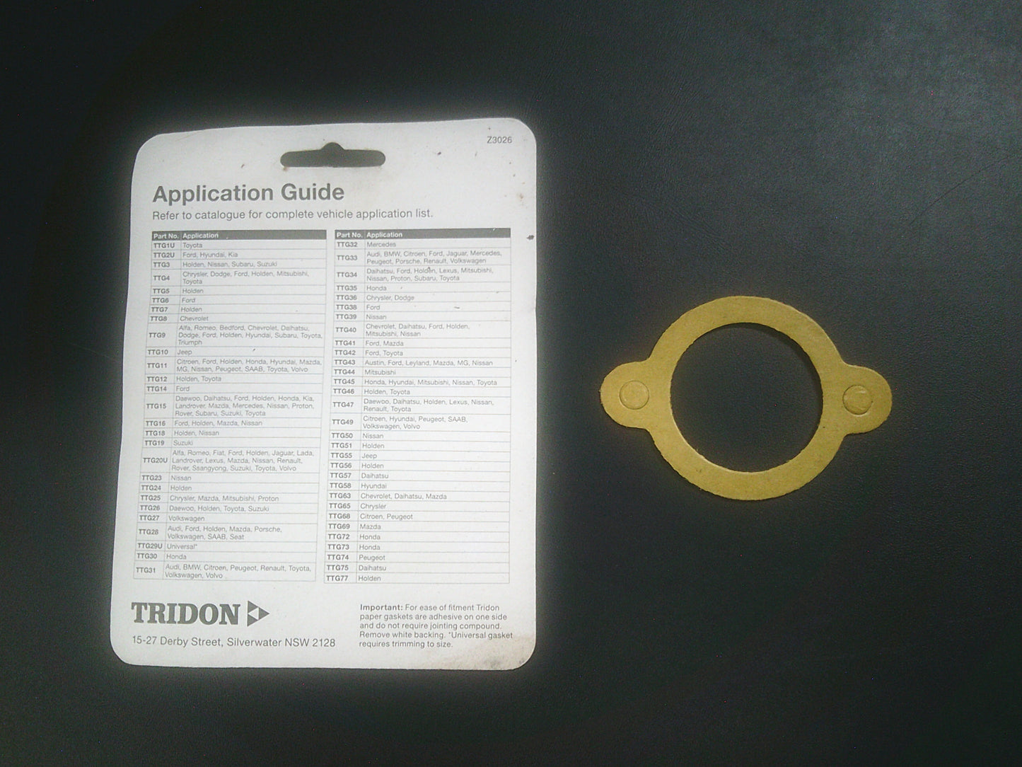 Tridon Thermostat Gasket Suits Holden/Nissan/Subaru/Suzuki New Part
