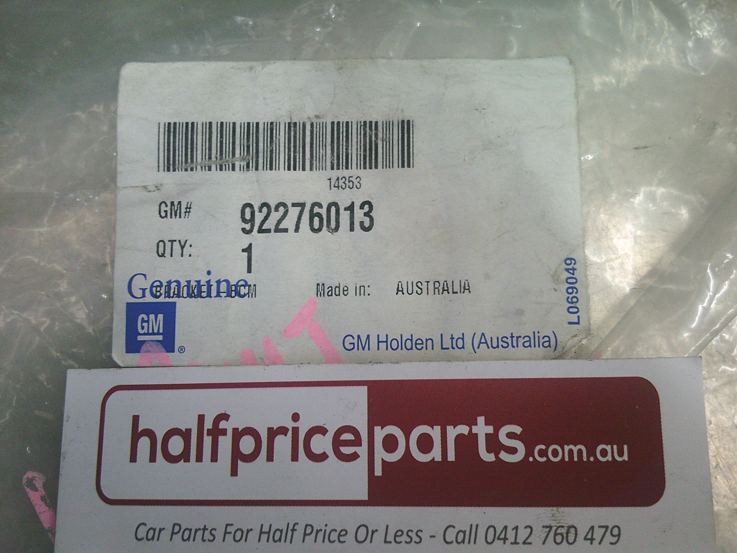 Holden VF SS Genuine BCM Bracket Assy - New Part