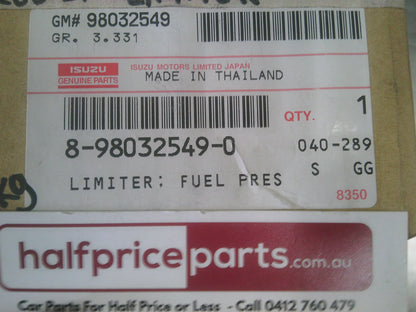 Isuzu D-Max/Rodeo/Nissan Pathfinder/Navara Genuine Fuel Pressure Relief Limiter Valve New Part