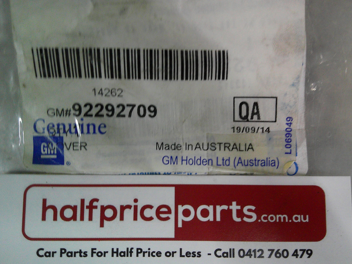 Holden WN Caprice Genuine Jet Black Front Passenger Side Seat Inner Recliner Cover Trim New Part