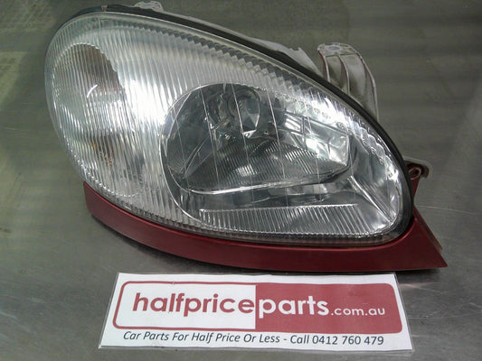 Daewoo Lanos Right Hand Front Headlight With Lower Moulding Reconditioned Used Part