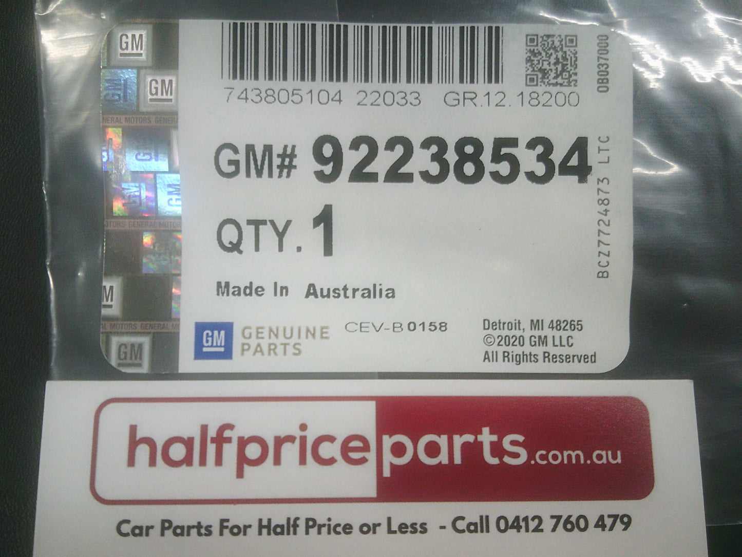 Holden VE/VF Genuine SSV Chrome Boot Emblem New Part