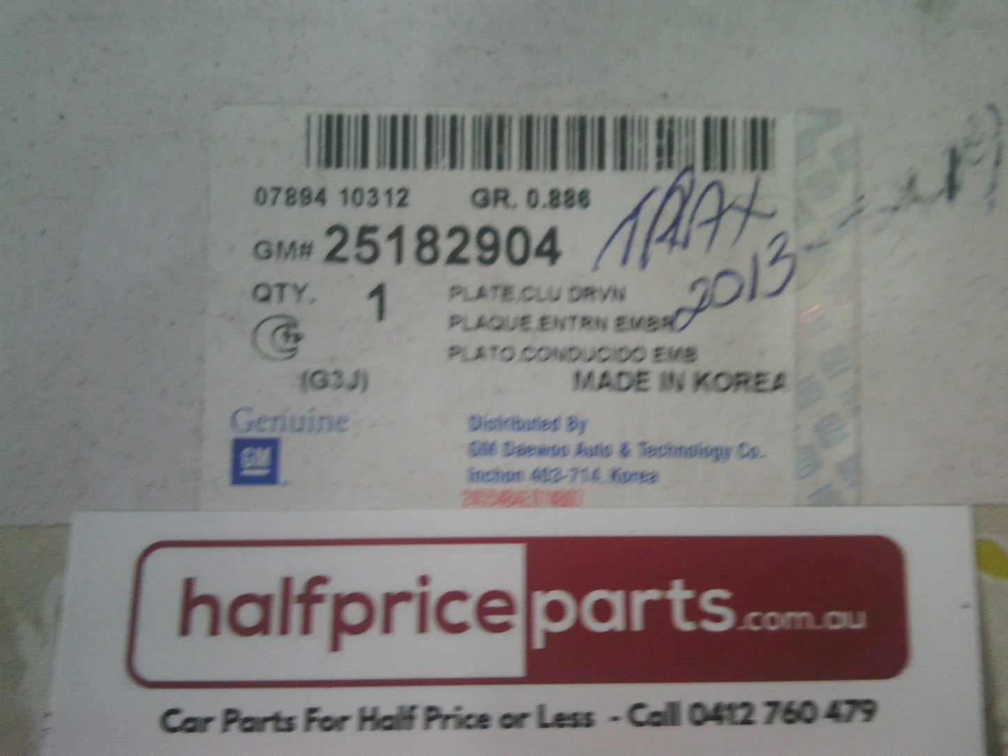 Holden Trax LS LTZ TJ Genuine Clutch Plate Disc New Part