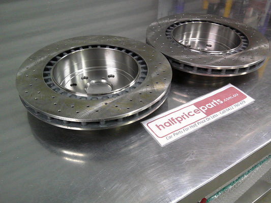 RDA Rear Disc Rotors Silver Drilled Only Suits Lexus IS/F 5.0Ltr V8 Twin Turbo New Part