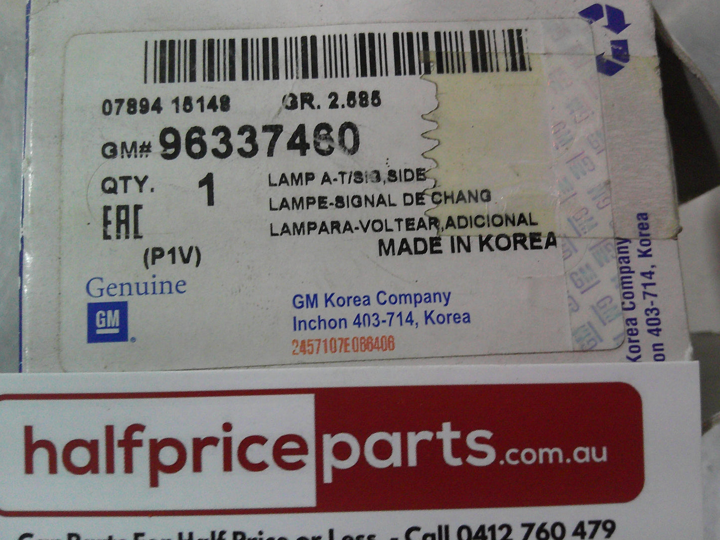 Holden TK Barina/JF Viva/Daewoo Lacetti Genuine Right Side Indicator New Part