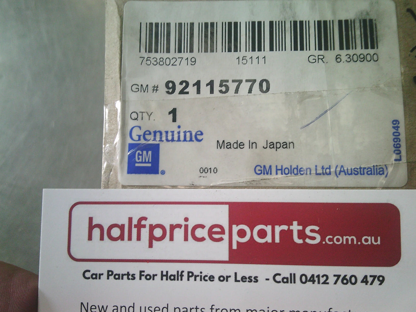 Holden Commodore VT/VX/VY/VZ Front Left Or Right Hand Hub And Wheel Bearing (Non ABS) New Part