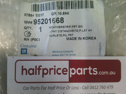 Holden CG Captiva Genuine Front Right Weatherstrip - New Part
