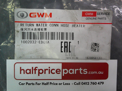 Great Wall V200/X200 Genuine Heater Hose New Part