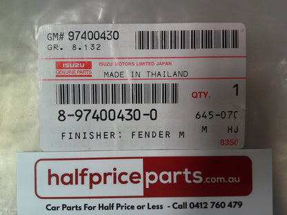 Holden RA Rodeo Genuine Left Hand Rear Flare Seal Rubber New Part