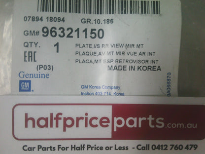 Holden TK Barina Genuine Rear View Mirror Mounting Base - New Part