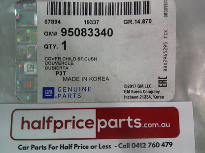Holden Trax Genuine 2nd Row Jet Black Child Seat Cushion Cover New Part