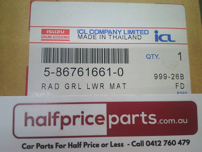 Isuzu Mu-x Genuine Front Lower Grille Assembly)(Unpainted) New Part