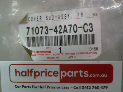 Toyota RAV4 L Series Genuine Right Hand Front Seat Back Trim (Black Leather) New Part