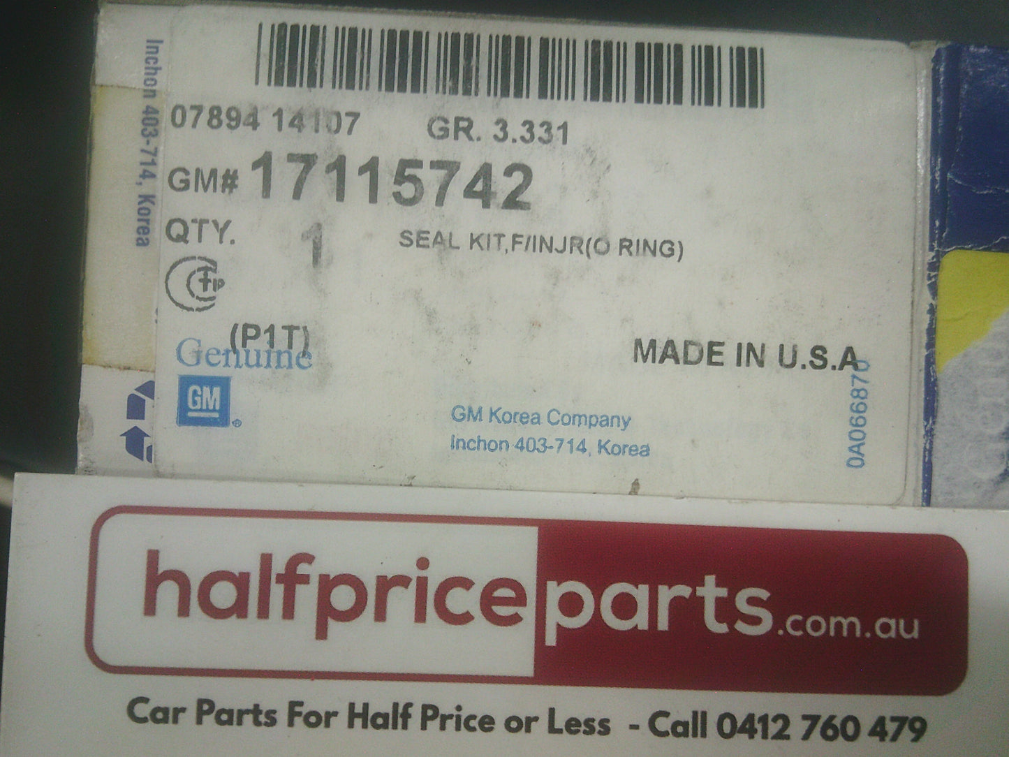 Holden LS/LT Barina Genuine Fuel Injector O-Ring Kit New Part