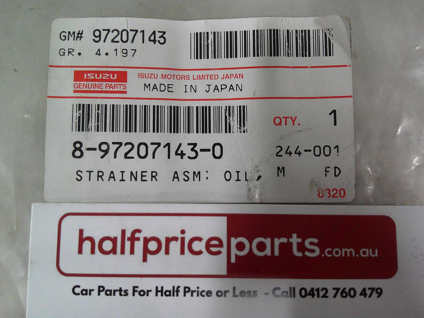 Holden RA Rodeo 3.2Ltr V6 Genuine Transmission Oil Filter (Filter Only) New Part