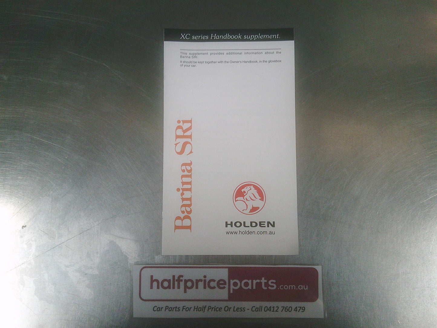 Holden XC Barina SRi Genuine Hand Book Supplement New Part