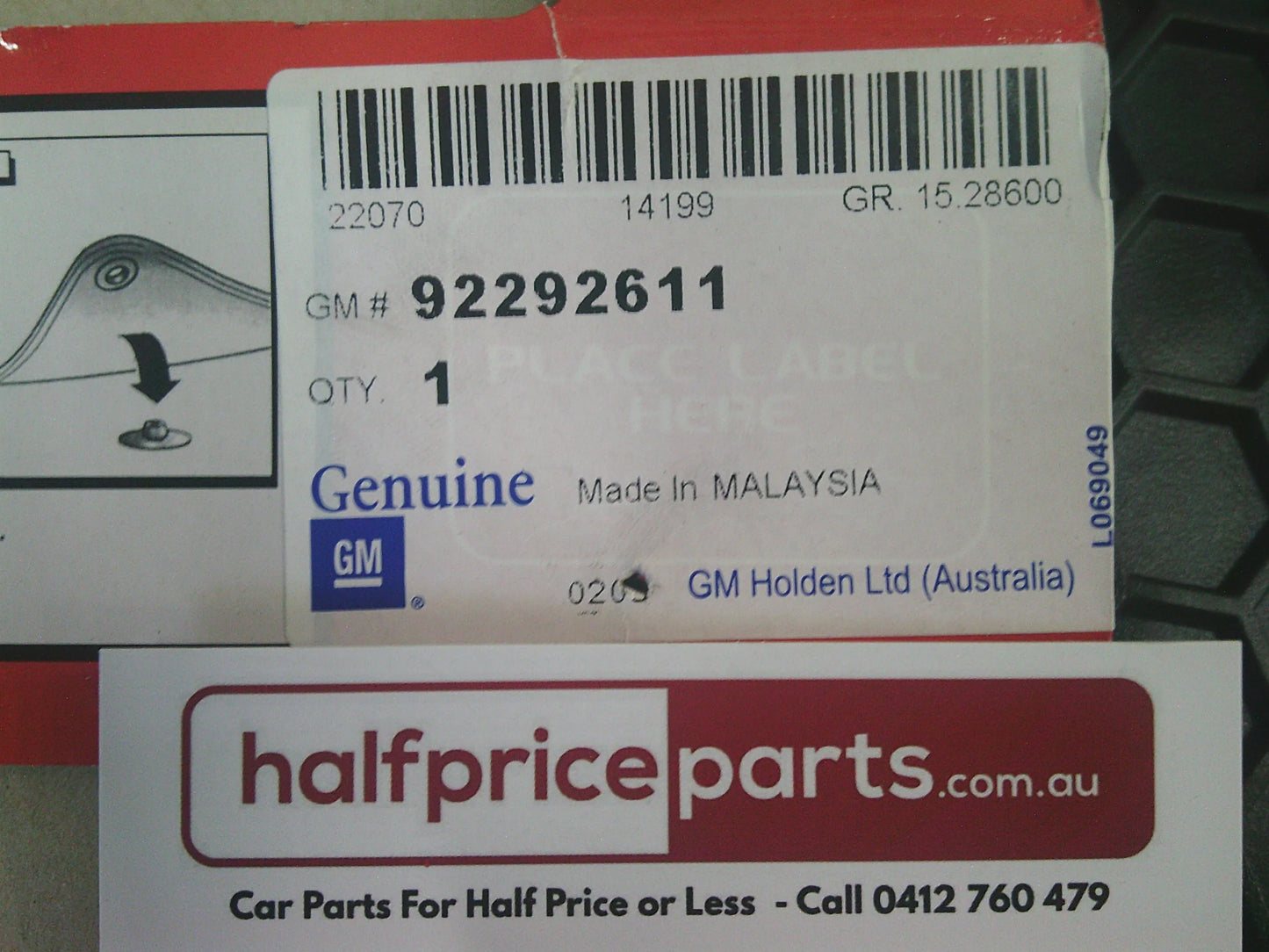 Holden VE Commodore/WM Caprice Genuine Front Left And Right Mat Set Heavy Duty Rubber New Part