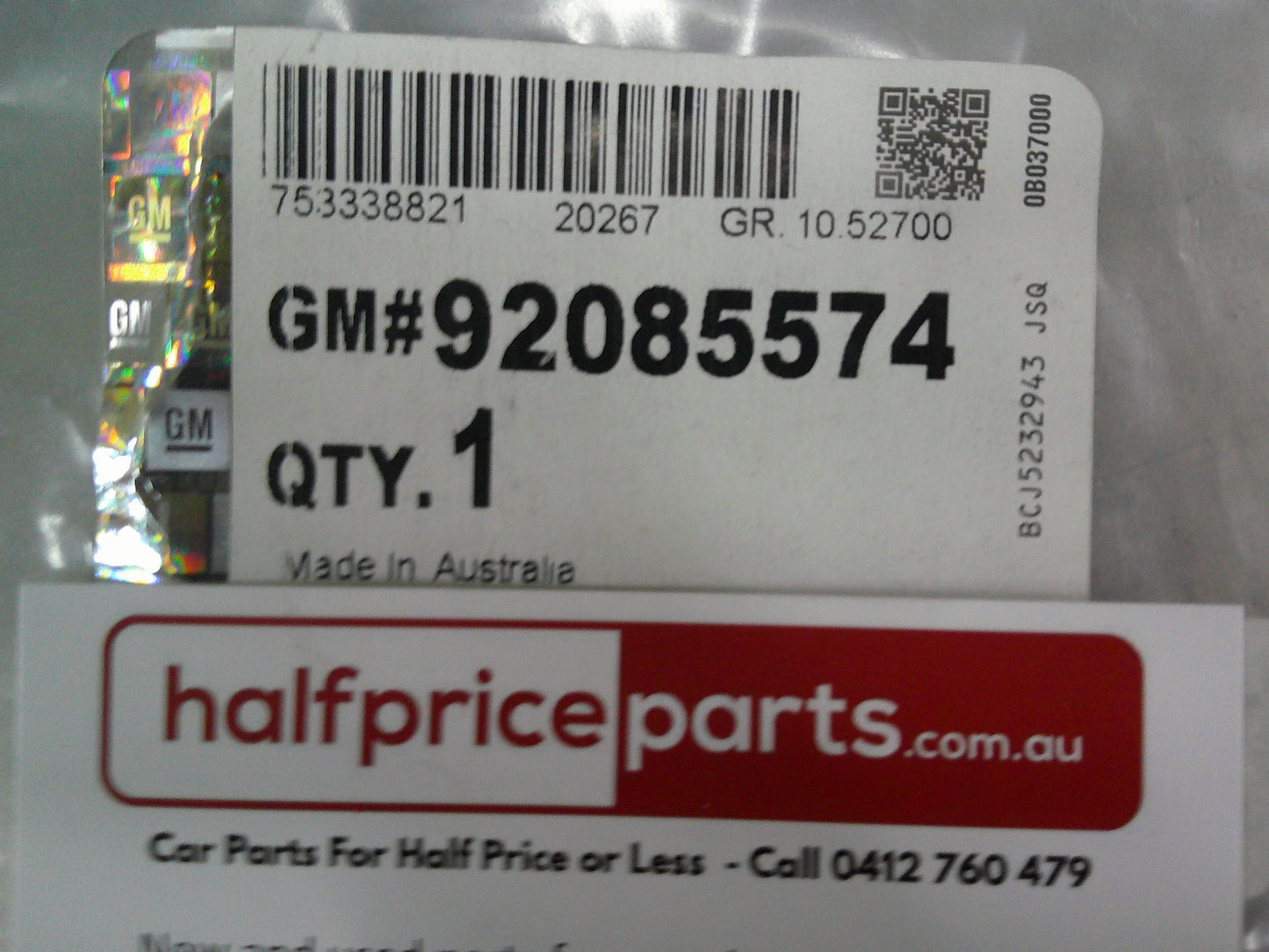 Holden VT/VX/VY/VZ/VU Commodore/WH/WK/WL Statesman Genuine Left Hand Front Door Handle (Unpainted) New Part