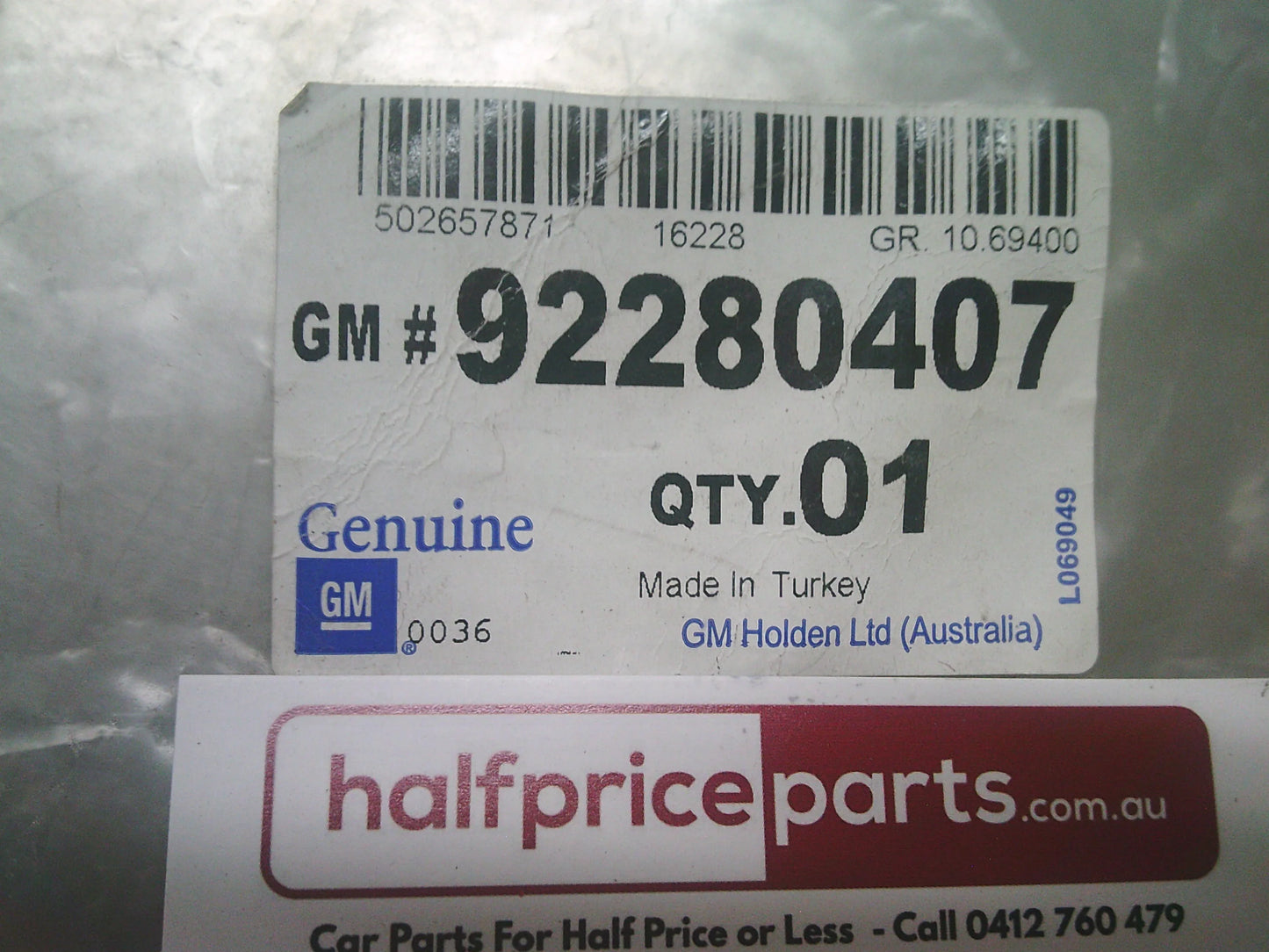 Holden VF SS Commodore Genuine Right Hand Rear Door Weatherstrip Seal New Part