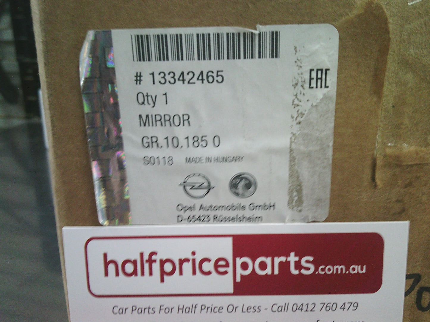 Holden Astra AS Genuine Passengers Side Mirror Assembly No Glass New Part