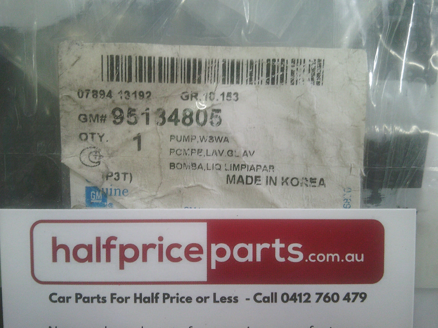 Holden TM Barina Genuine Windscreen Washer Pump New Part