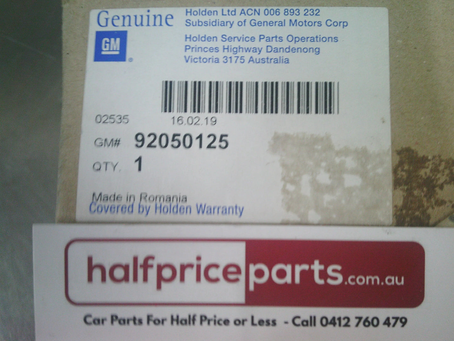 Holden HSV/VS/VT/VX/VY/VU/Statesman Genuine Rear Wheel Speed Sensor New Part