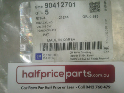 Holden P10 Astra Genuine Cylinder Head Bolts x 5 New Part