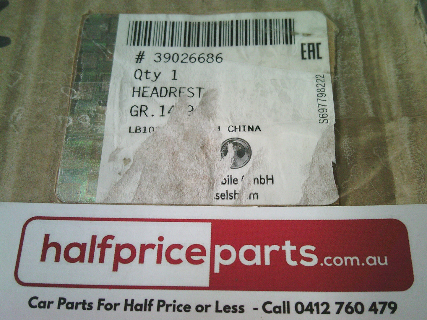 Holden Astra-K Genuine Rear Head Rest (Argon Silber) Left Or Right New Part