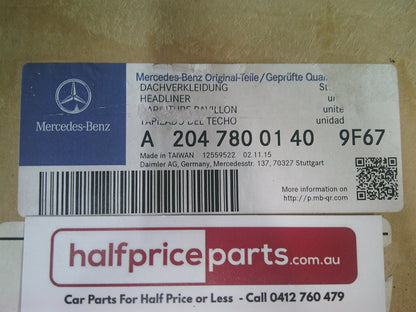 Mercedes Benz Genuine Panorama Rear Roof Sun Roof Roller Blind (Black)New Part