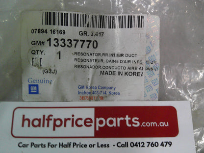 Holden JH Series II Cruze Genuine Resonator Air Intake Duct Resonator Assembly New Part