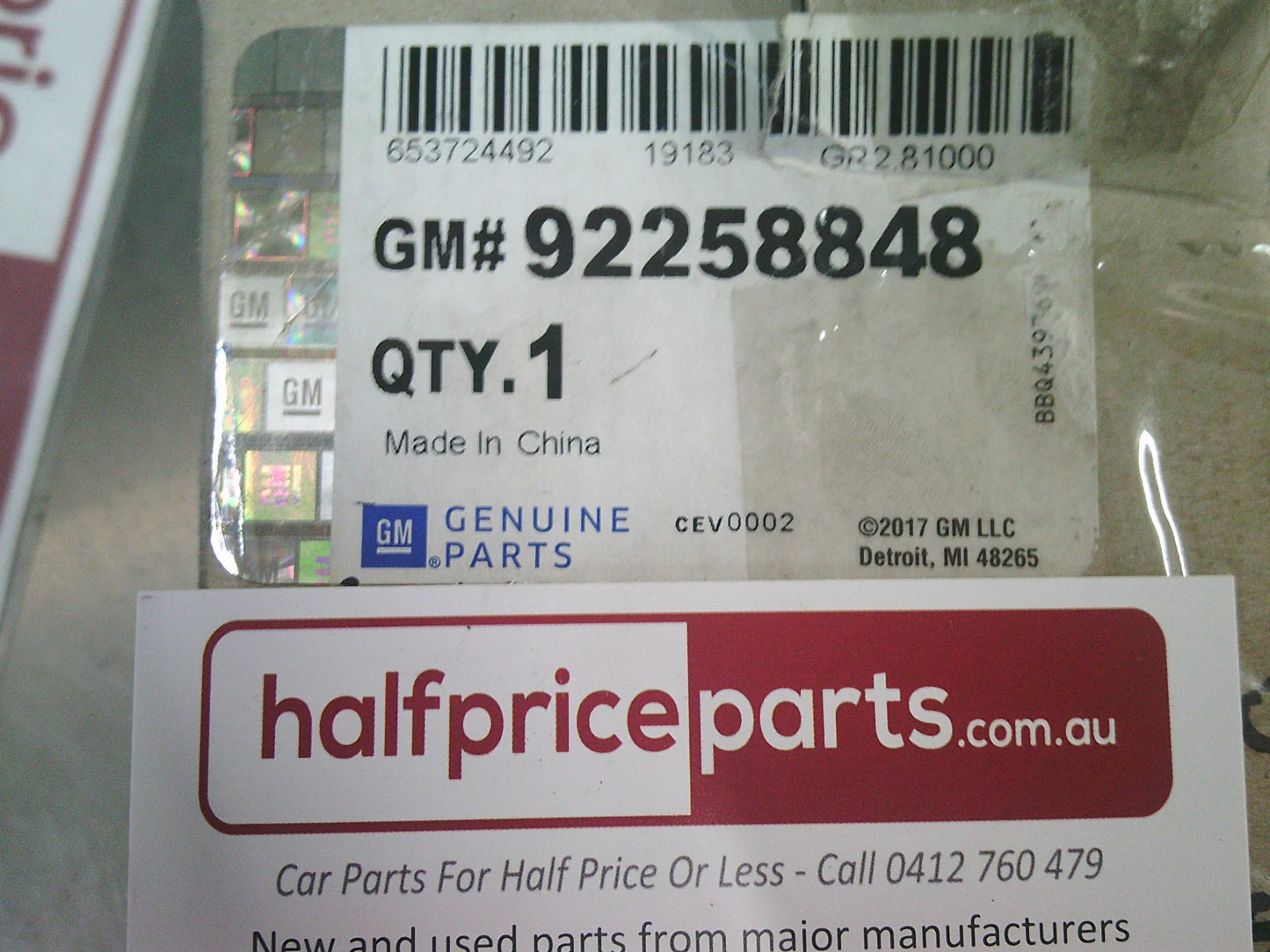 Holden VF Commodore Genuine 500hz Horn Assembly New Part